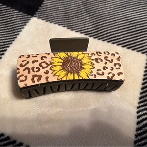 Sunflower custom hair clip